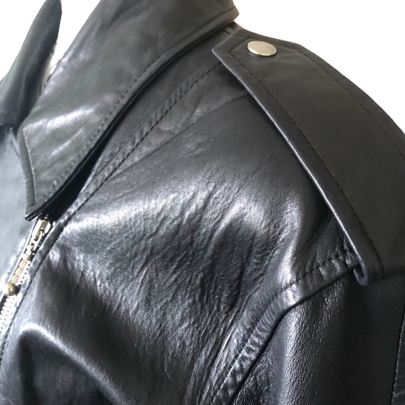 DANIER Leather Biker Jacket ( belt not included) - Picture 5 of 15